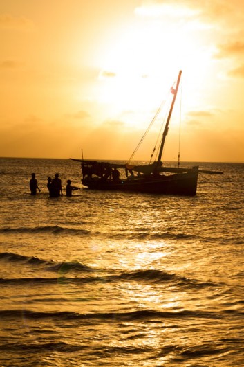 Sunset Sailboat at Lamu